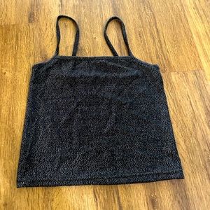 Shimmery black tank top